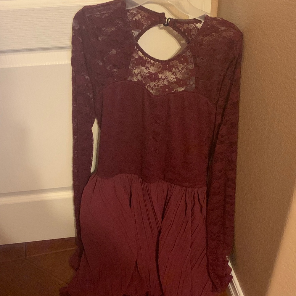 Marron Lace Dress